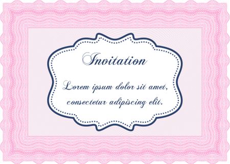 Formal invitation template. Excellent design. With complex background. Customizable, Easy to edit and change colors.