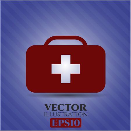 Medical briefcase icon or symbol