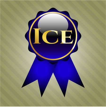 Ice golden emblem or badge