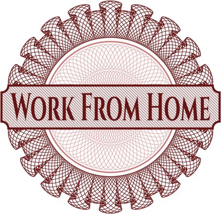 Work From Home abstract rosette