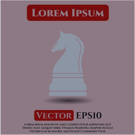 Chess knight icon vector symbol flat eps jpg app web