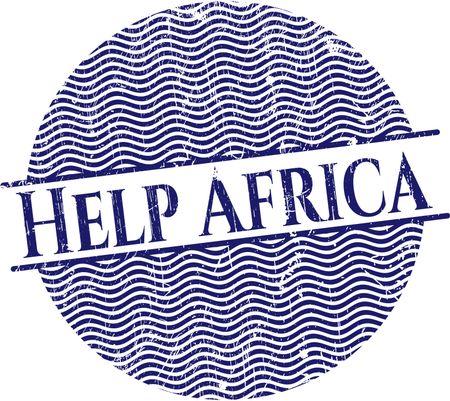 Help Africa grunge seal