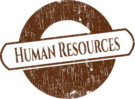 Human Resources rubber seal with grunge texture