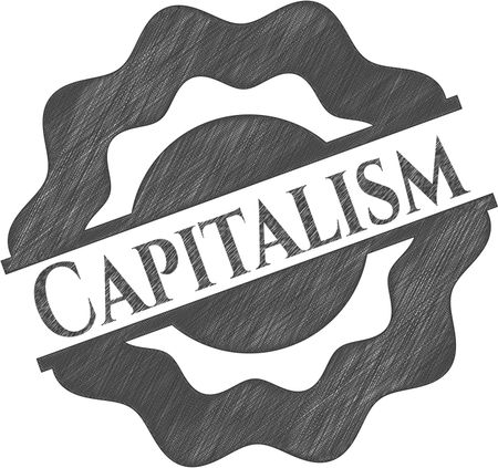 Capitalism drawn with pencil strokes