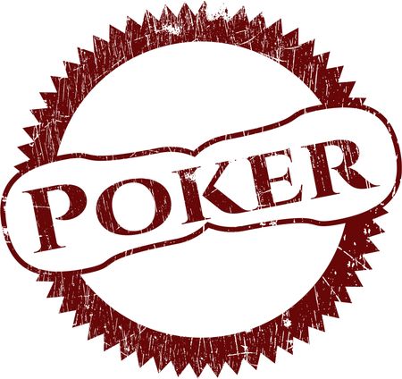 Poker grunge style stamp