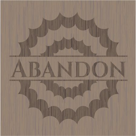 Abandon wood icon or emblem