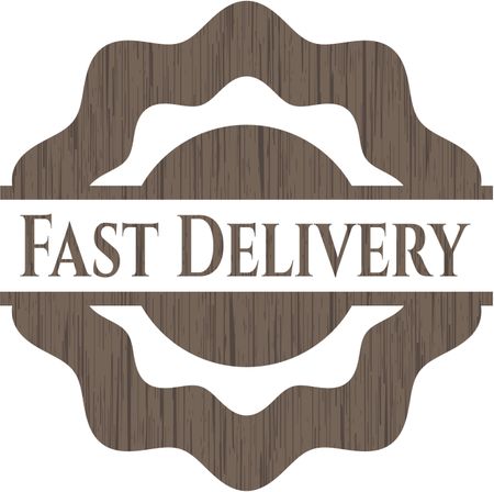 Fast Delivery wood icon or emblem