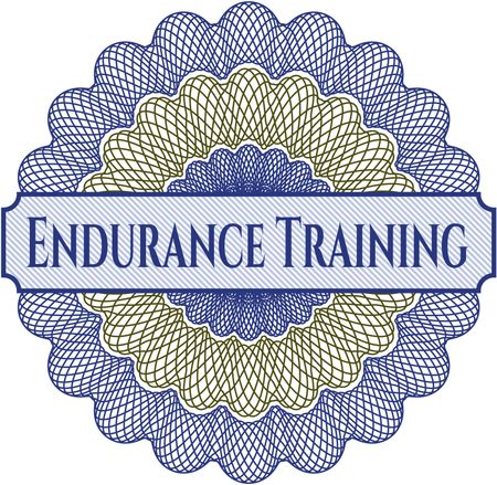 Endurance Training inside money style emblem or rosette