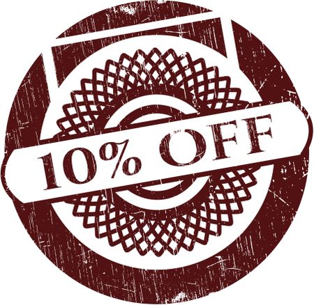 10% Off grunge seal