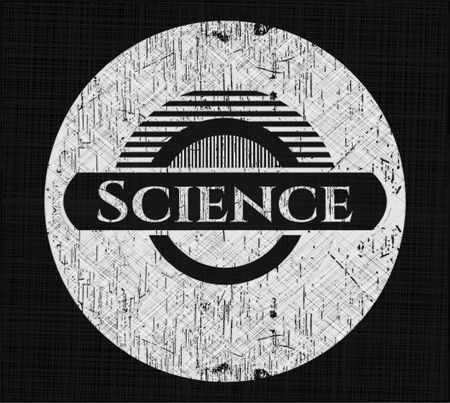 Science chalkboard emblem