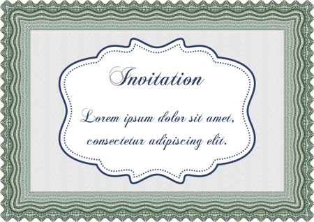 Invitation template. Easy to print. Cordial design. Detailed. 