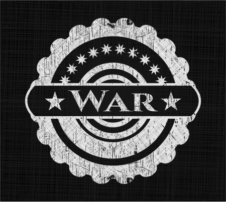 War chalk emblem, retro style, chalk or chalkboard texture