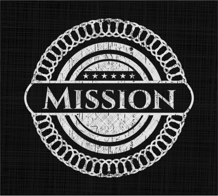 Mission with chalkboard texture