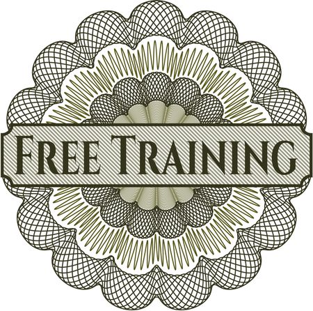 Free Training rosette or money style emblem