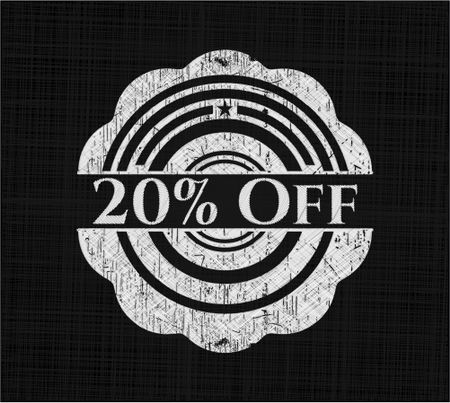 20% Off with chalkboard texture