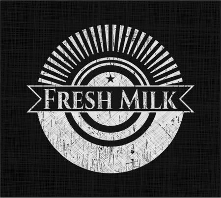 Fresh Milk with chalkboard texture