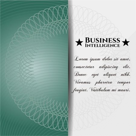 Business Intelligence colorful card, banner or poster with nice design