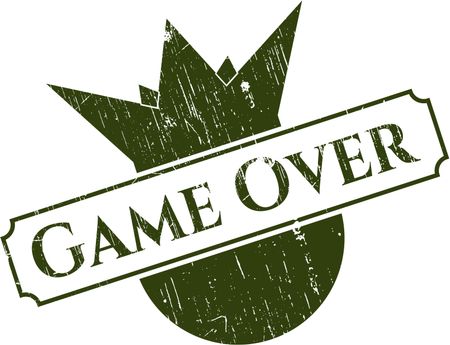 Game Over grunge style stamp