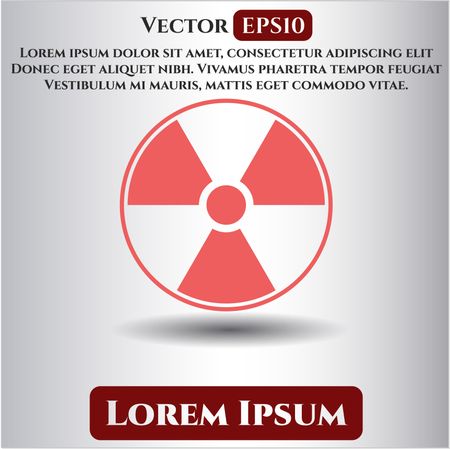 nuclear radioactive icon vector symbol flat eps jpg