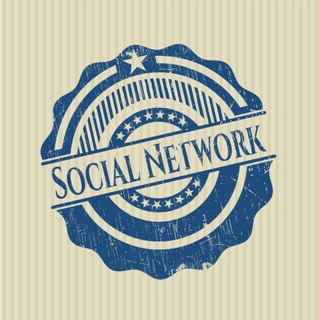 Social Network with rubber seal texture