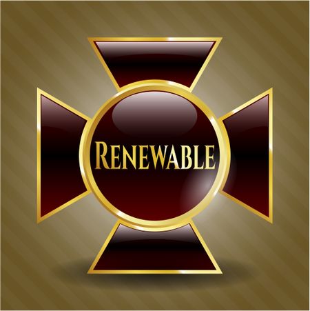 Renewable gold emblem