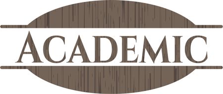 Academic realistic wood emblem