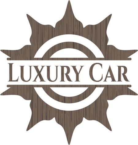 Luxury Car realistic wood emblem
