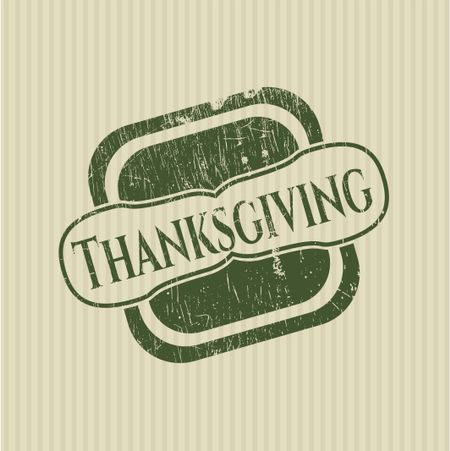 Thanksgiving grunge style stamp