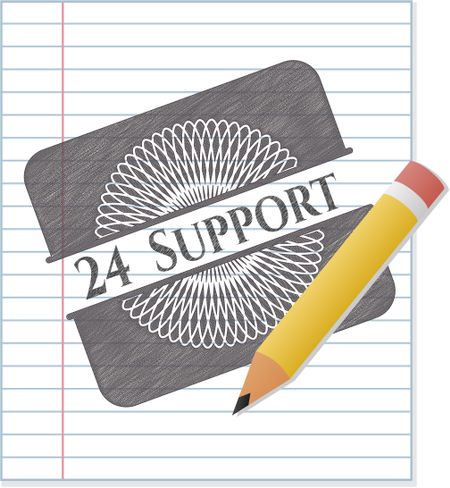 24 Support penciled