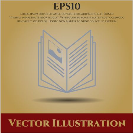 book icon vector symbol flat eps jpg app web concept website