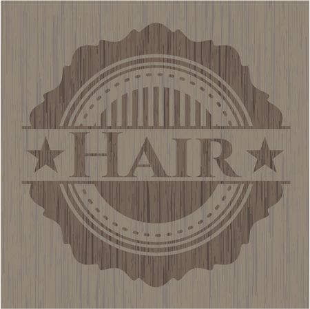 Hair retro style wood emblem