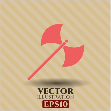 Medieval axe icon vector symbol flat eps jpg app web