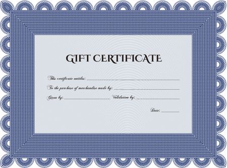 Retro Gift Certificate. Good design. With background. Customizable, Easy to edit and change colors.