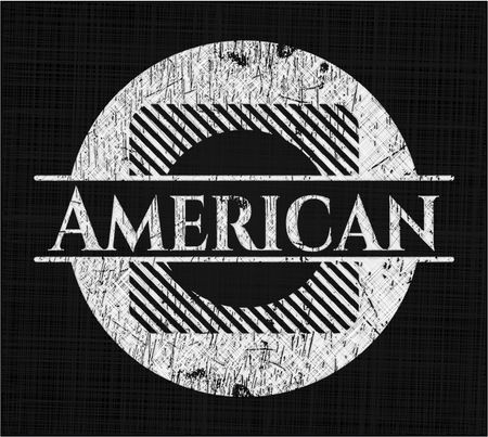 American chalkboard emblem