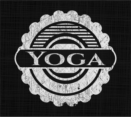 Yoga chalkboard emblem