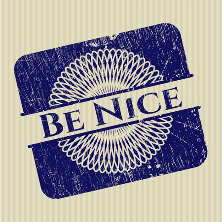 Be Nice rubber stamp