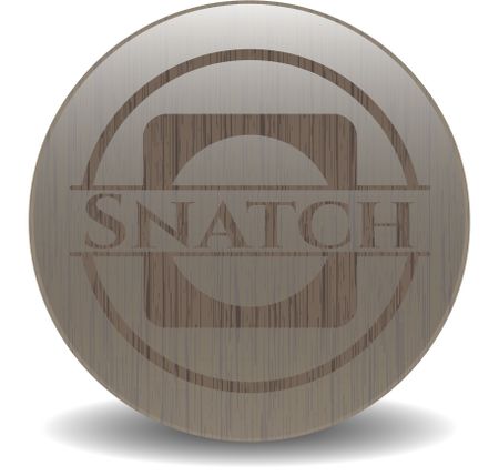 Snatch vintage wooden emblem