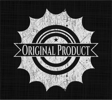 Original Product chalkboard emblem on black board