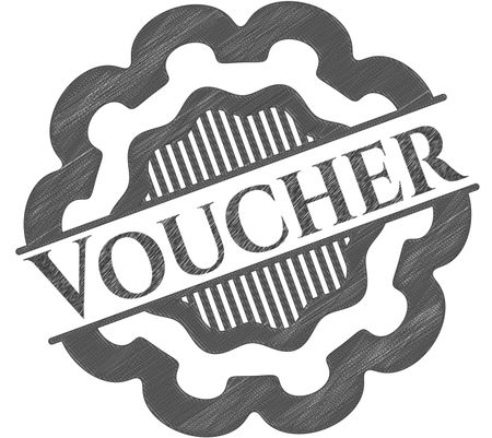 Voucher drawn in pencil