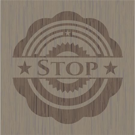 Stop wood emblem