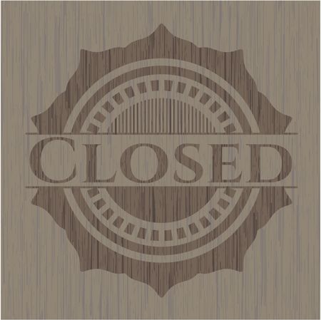 Closed wooden signboards