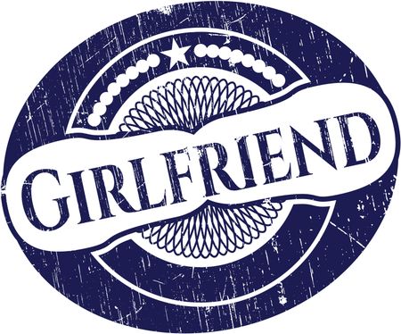 Girlfriend rubber stamp
