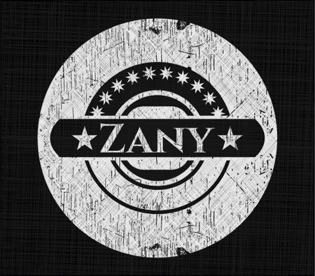 Zany chalkboard emblem
