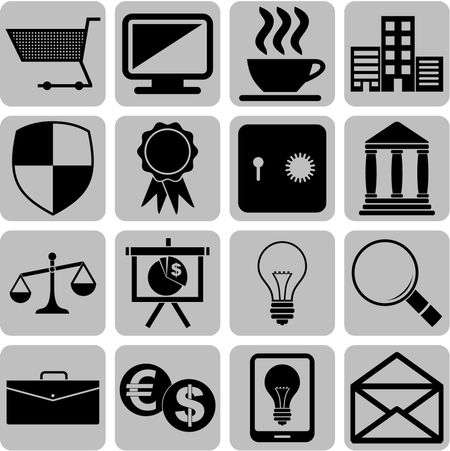 16 businessicon set. Quality Icons.