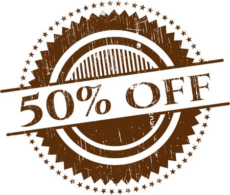 50% Off with rubber seal texture