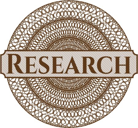 Research written inside abstract linear rosette