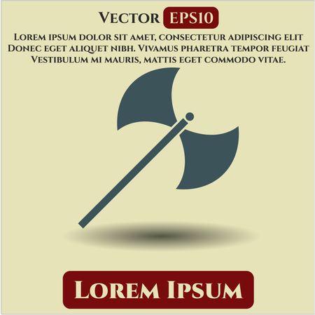 Medieval axe icon vector symbol flat eps jpg app web