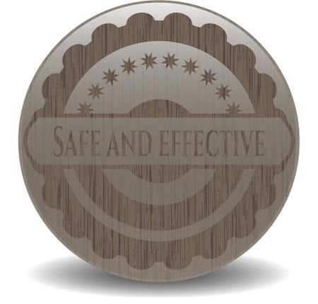 Safe and effective retro wooden emblem