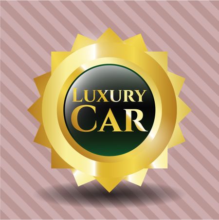 Luxury Car golden emblem