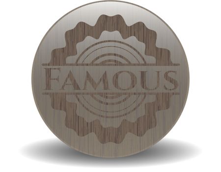 Famous retro style wood emblem